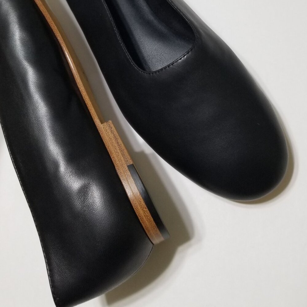 NIB Vince Maxwell Italian Leather Ballet Flat Gloveβ Shoes in Black $225 - Picture 5 of 10